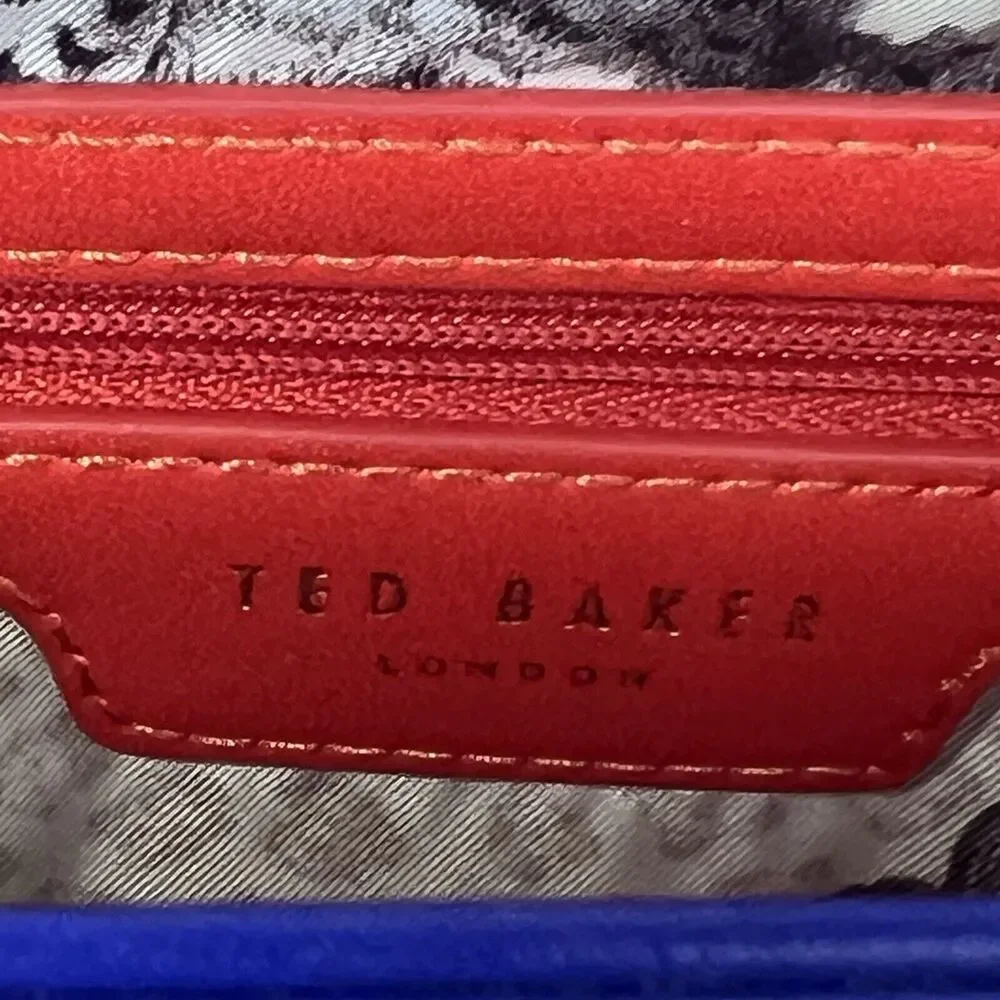 Ted Baker London Blue With Poppies Lady Bag Satchel - Picture 7 of 11